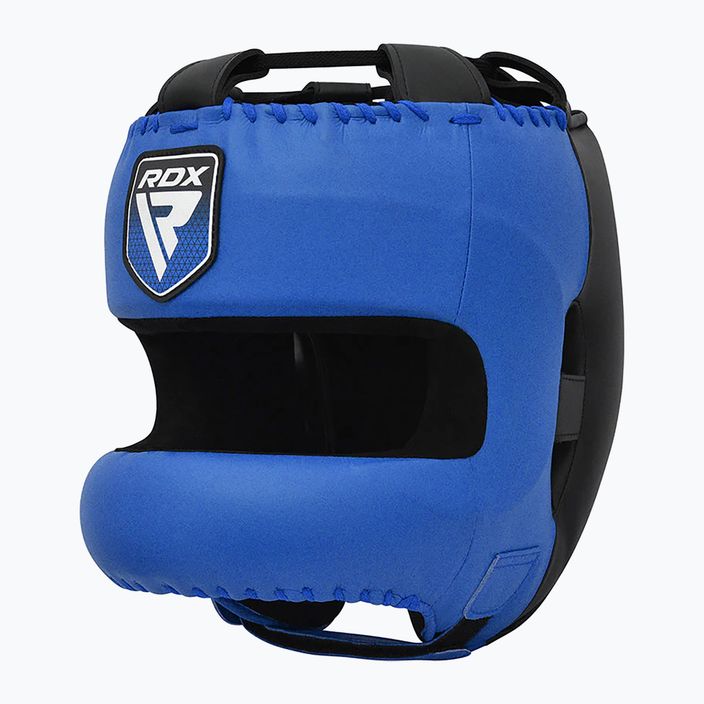 Boxerská prilba RDX Apex Boxing Head Gear With Nose Protection Bar blue