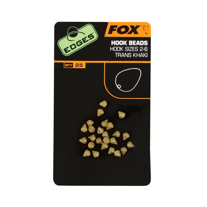 Fox Edges Háčik Korálkové zátky na kapry 25 ks zelené CAC483 2