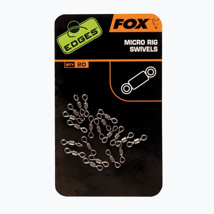 Fox Edges Micro Rig Swivels kaprové obratlíky čierne CAC538