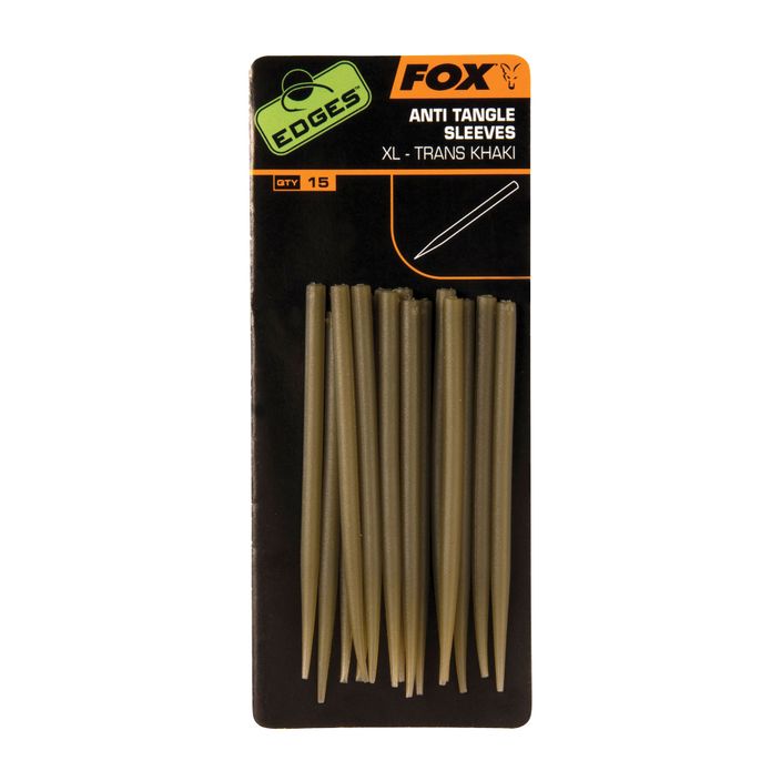 Fox Edges Anti Tangle Sleeve khaki gumičky CAC554 2