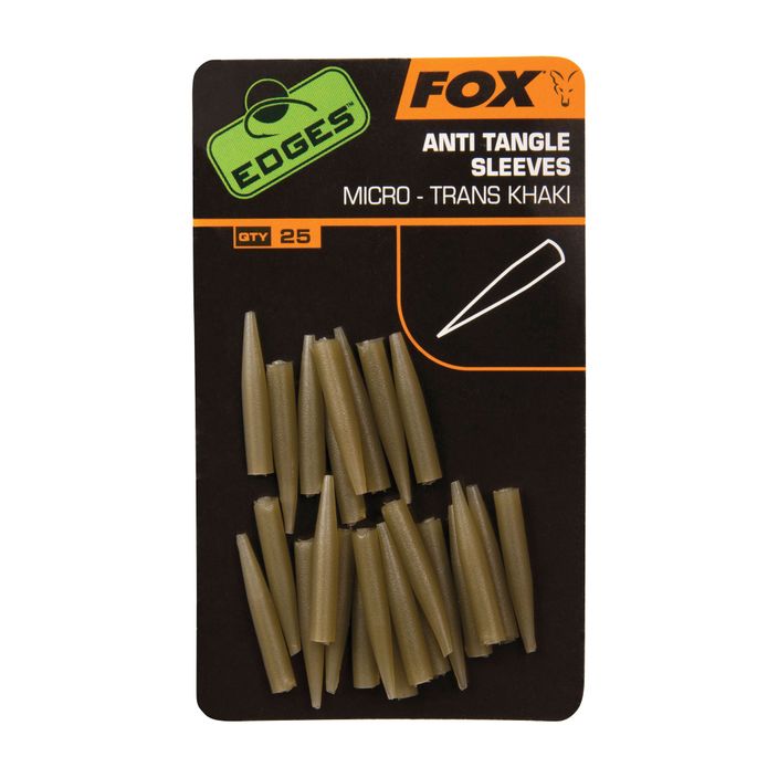 Fox Edges Anti Tangle Sleeve khaki gumičky CAC555 2