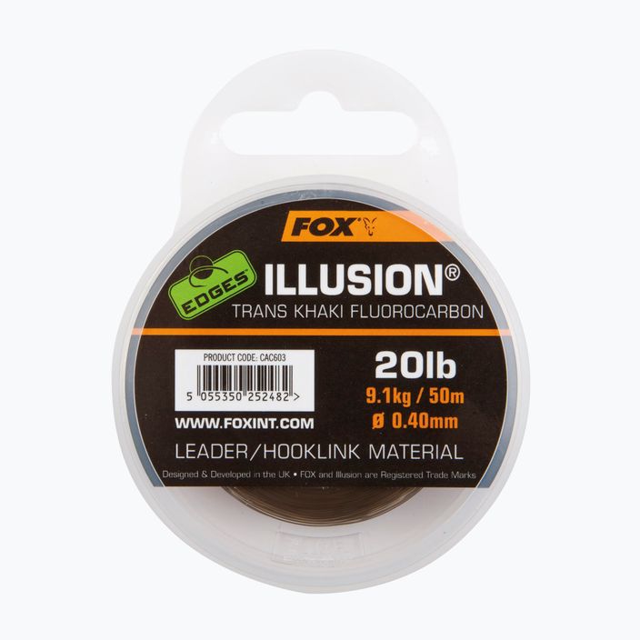 Flurokarbónová línia Fox Edges Illusion Flurocarbon Leader zelená CAC604
