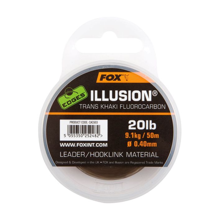 Flurokarbónová línia Fox Edges Illusion Flurocarbon Leader zelená CAC604 2