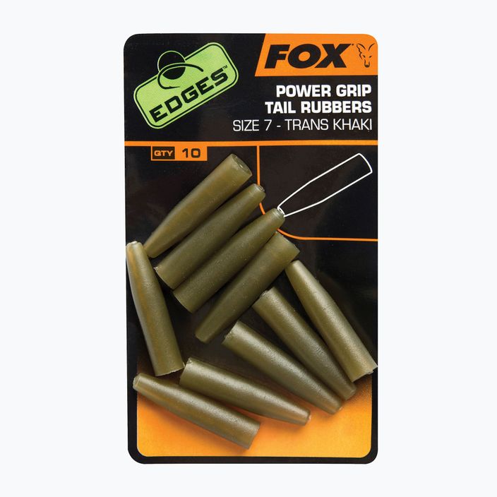 Fox Edges Surefit Tail Rubbers bezpečné chrániče klipov 10 ks. Trans Khaki CAC637