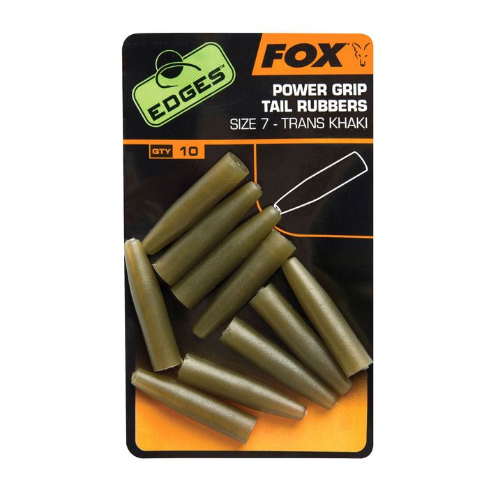 Fox Edges Surefit Tail Rubbers bezpečné chrániče klipov 10 ks. Trans Khaki CAC637 2