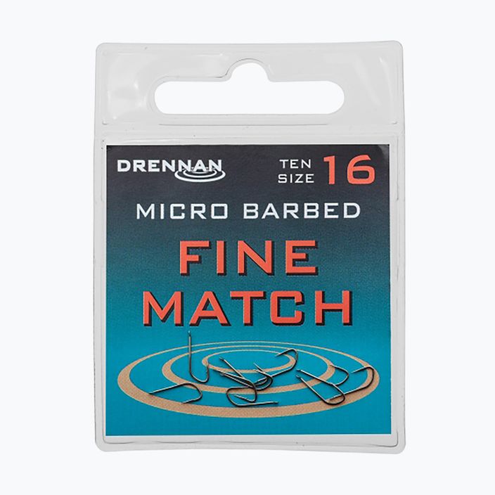 Háčiky Drennan Fine Match čierne HSFMTM024
