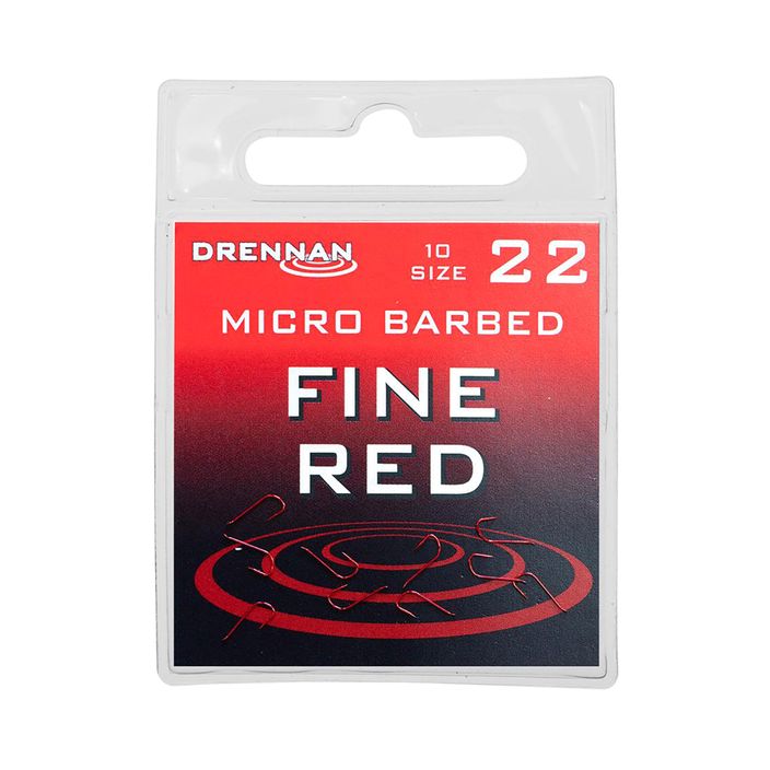 Drennan Fine Red plávajúce háčiky červené HSFR022 2