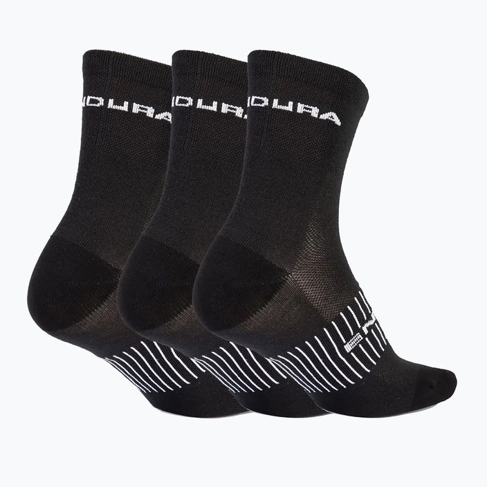 Pánske cyklistické ponožky Endura Coolmax Race 3-pack black 2