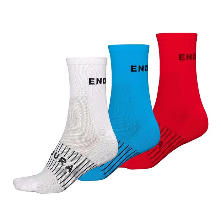 Pánske cyklistické ponožky Endura Coolmax Race 3-pack white 2