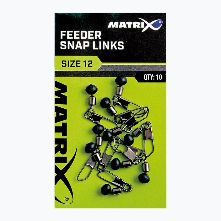 Matrix Feeder Snap Links otočné spoje 10 ks strieborné GAC371