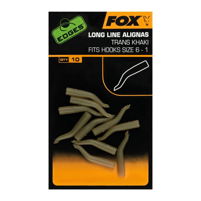 FOX Edges Line Aligna Pozicionér dlhého háčika 10 ks. Trans Khaki CAC724 2