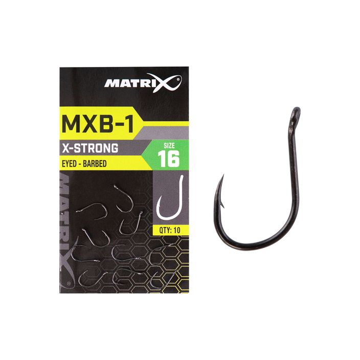 Matrix MXB-1 Háčiky s ostnatým okom 10 ks čierne GHK152 2