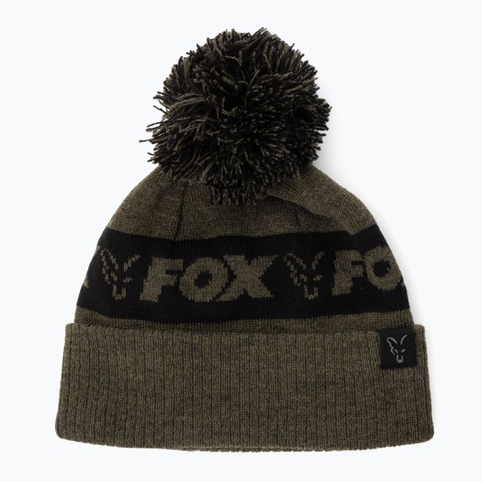 Zimná čiapka Fox International Collection Bobble zeleno-čierna 5