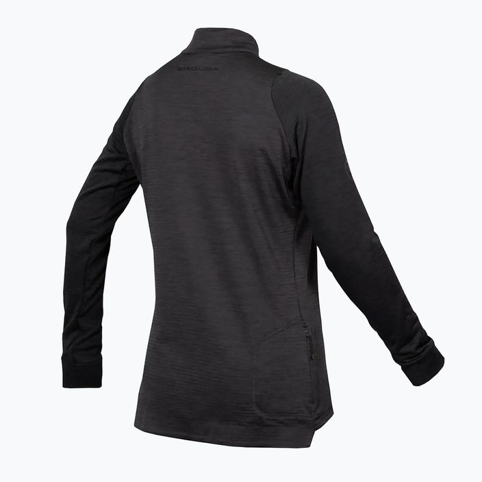 Dámske cyklistické tričko s dlhým rukávom Endura Singletrack Fleece black 2