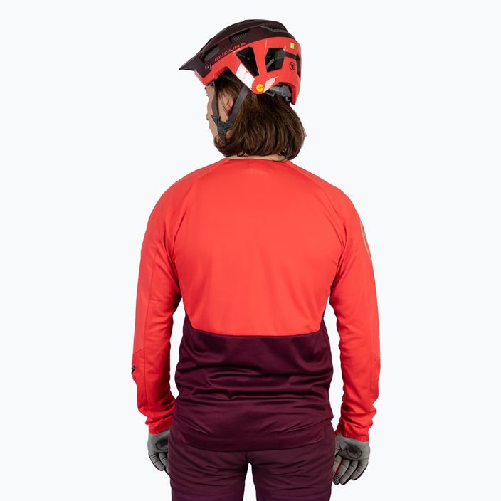 Pánske cyklistické tričko s dlhým rukávom Endura MT500 Burner aubergine 4