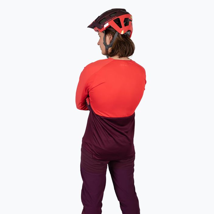 Pánske cyklistické tričko s dlhým rukávom Endura MT500 Burner aubergine 5