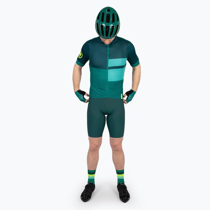 Pánsky cyklistický dres Endura FS260 Print S/S emerald green 2