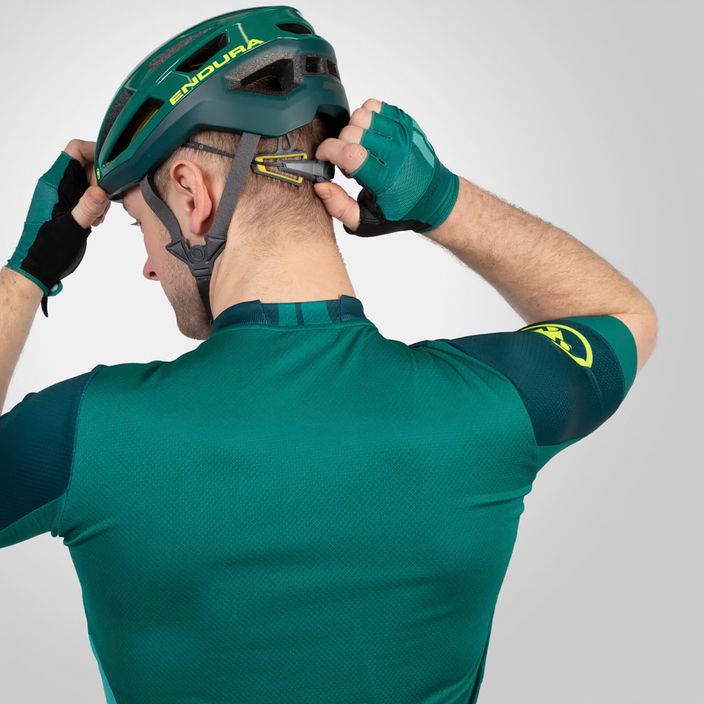 Pánsky cyklistický dres Endura FS260 Print S/S emerald green 7