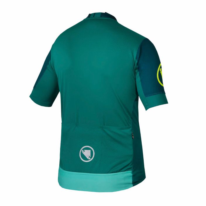 Pánsky cyklistický dres Endura FS260 Print S/S emerald green 10