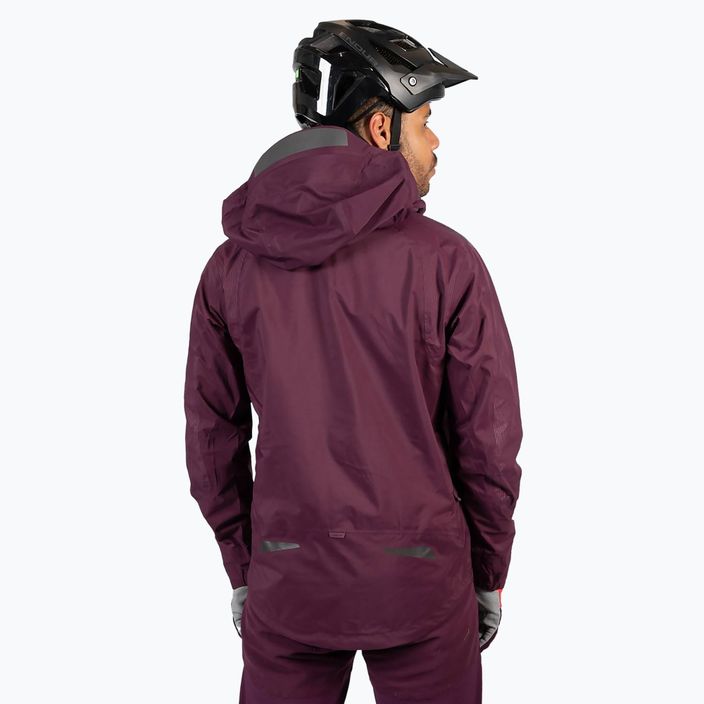 Pánska cyklistická bunda Endura MT500 Waterproof II aubergine 5