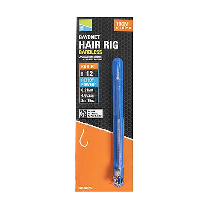 Preston KKH-B Mag Store Hair Rigs methode leader barbless hook + clear line P0160025 2