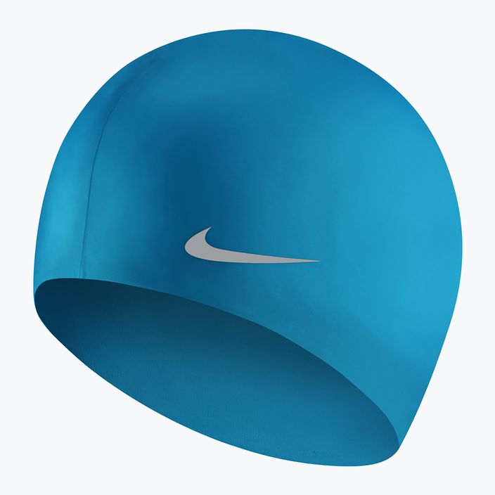 Detská plavecká čiapka Nike Solid Silicone modrá TESS0106-458 2