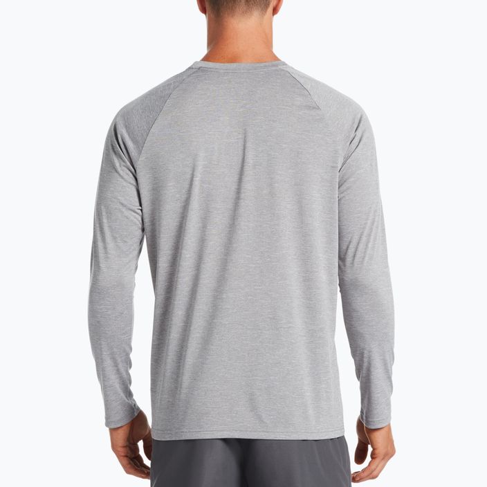 Pánske tréningové tričko s dlhým rukávom Nike Heather light grey NESSA590-090 7