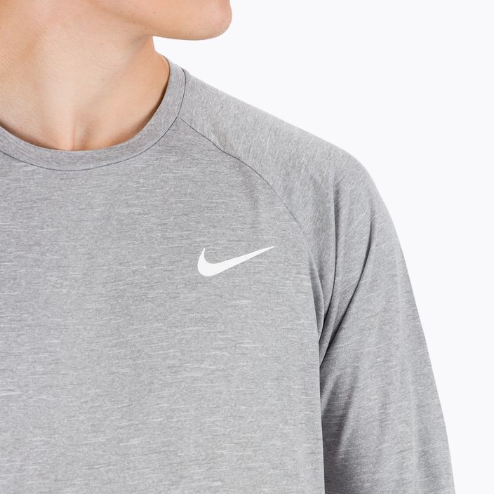 Pánske tréningové tričko s dlhým rukávom Nike Heather light grey NESSA590-090 4