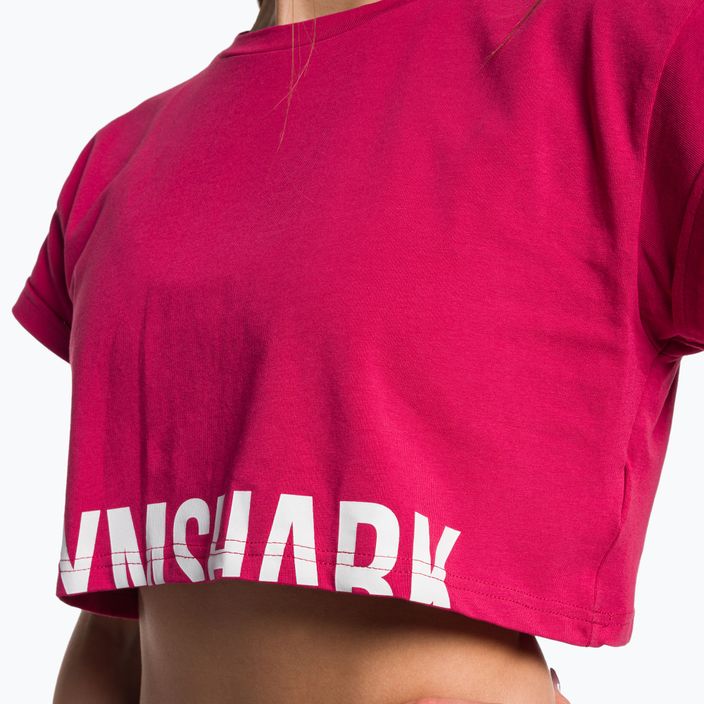 Dámske tričko Gymshark Training Fraction Crop Top lava pink 4