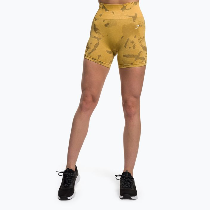 Dámske tréningové šortky Gymshark Adapt Camo Savanna Seamless indian yellow