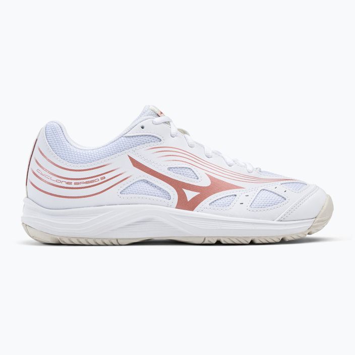 Dámska volejbalová obuv Mizuno Cyclone Speed 3 bielo-ružová V1GC218K36_36./3.5 2