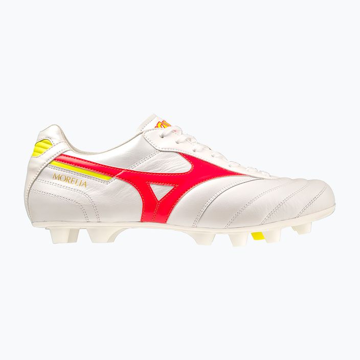 Pánske futbalové topánky Mizuno Morelia II Elite MD white/flery coral2/bolt2 7
