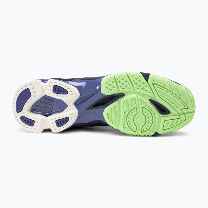 Pánska volejbalová obuv Mizuno Wave Voltage Mid evening blue / tech green / lolite 5