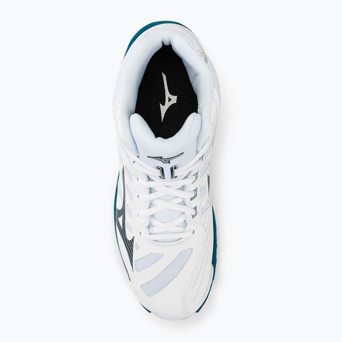 Pánska volejbalová obuv Mizuno Wave Mid Voltage white/sailor blue/silver 5