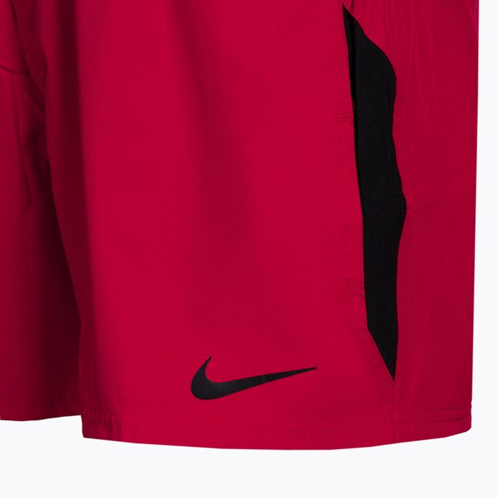 Pánske plavecké šortky Nike Contend 5" Volley červené NESSB500-614 4