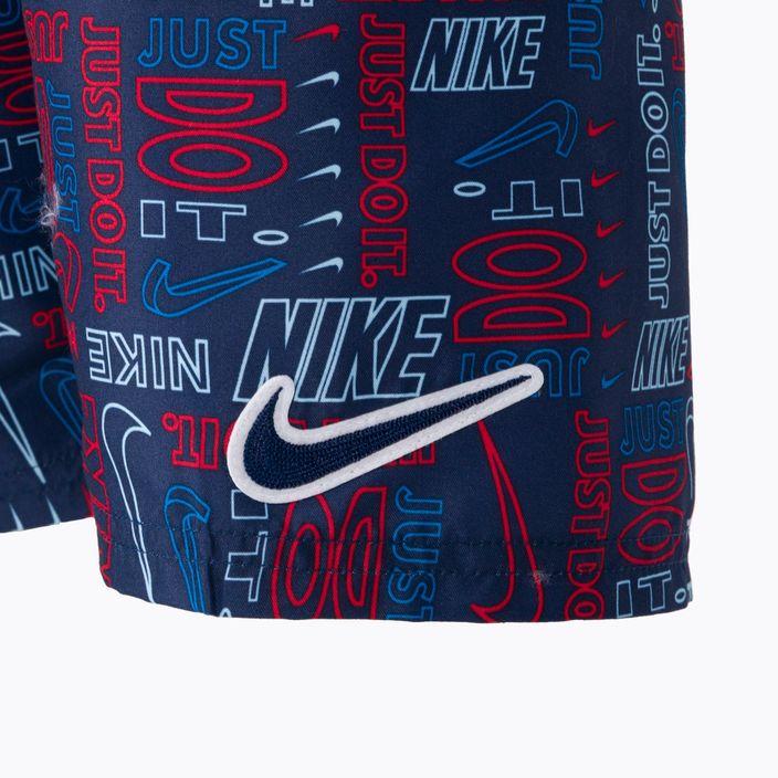 Detské plavecké šortky Nike Logo Mashup 8" Volley námornícka modrá NESSC791-440 3
