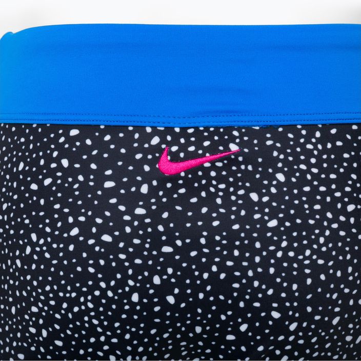 Nike Water Dots Asymetrické detské dvojdielne plavky bielo-čierne NESSC725-001 4