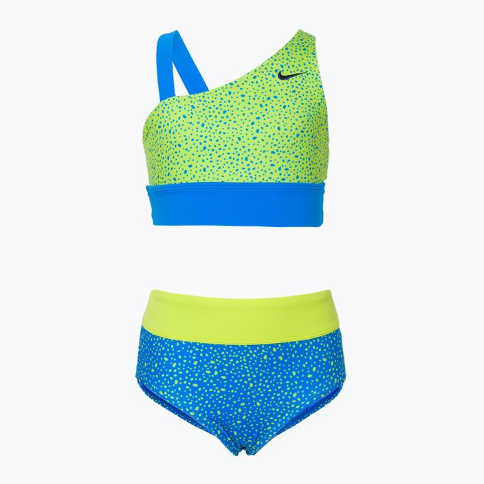 Detské dvojdielne plavky Nike Water Dots Asymmetrical blue NESSC725-458