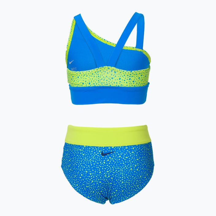 Detské dvojdielne plavky Nike Water Dots Asymmetrical blue NESSC725-458 2