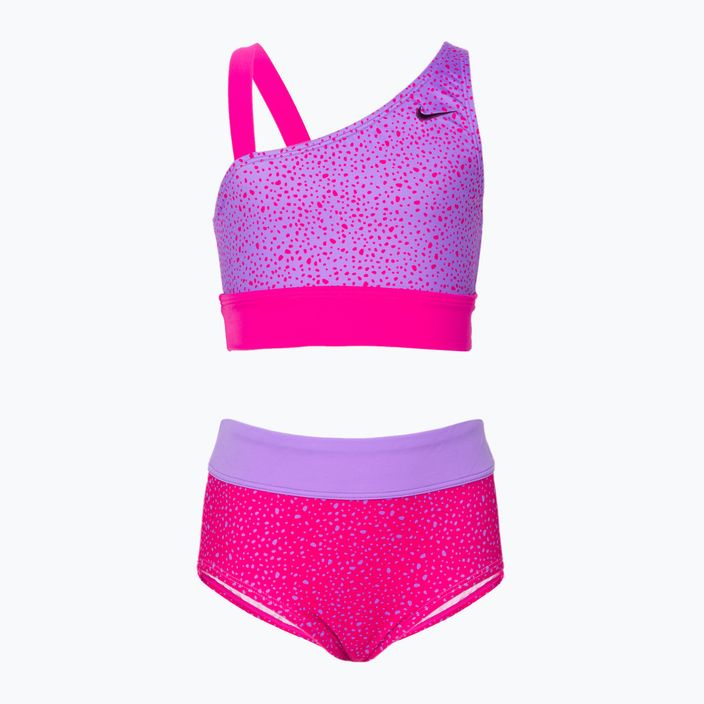 Detské dvojdielne plavky Nike Water Dots Asymmetrical pink NESSC725-672