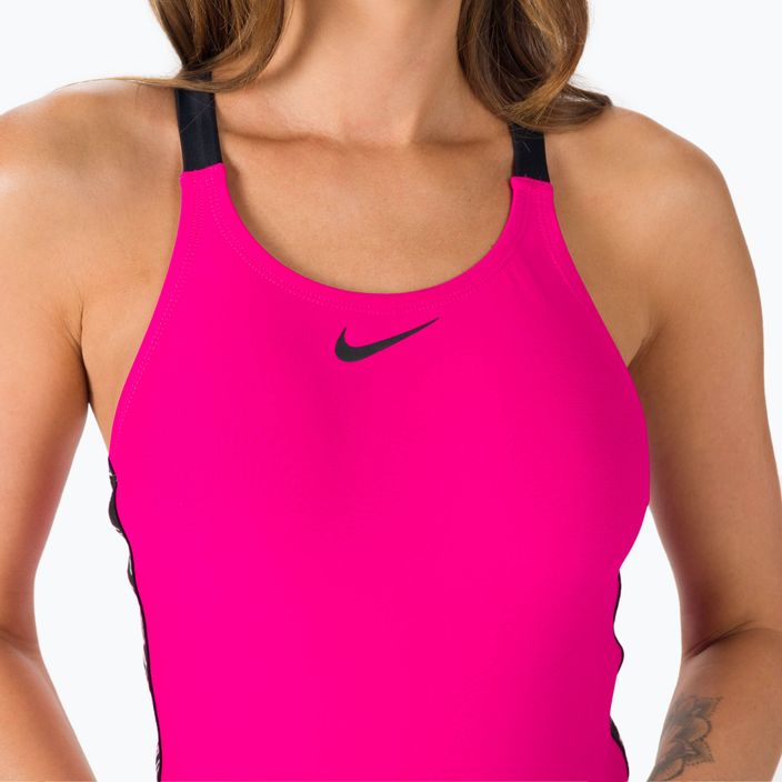 Dámske jednodielne plavky Nike Logo Tape Fastback pink NESSB130-672 6