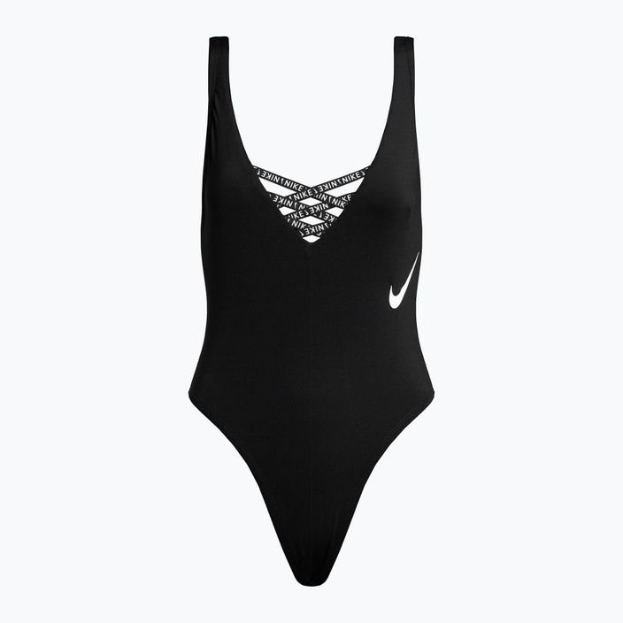 Nike Sneakerkini U-Back dámske jednodielne plavky čierne NESSC254-001