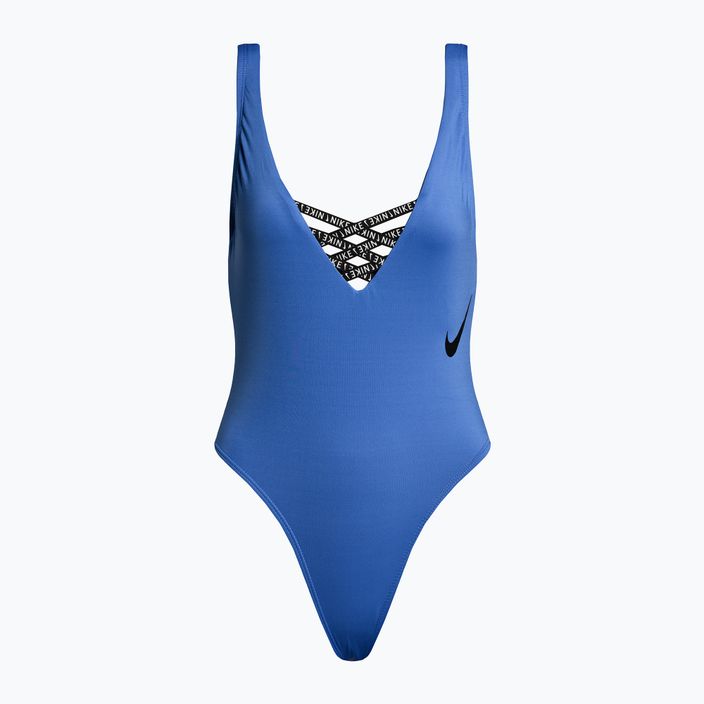 Nike Sneakerkini U-Back dámske jednodielne plavky modré NESSC254-442