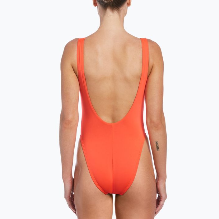 Nike Sneakerkini U-Back dámske jednodielne plavky oranžové NESSC254-631 6
