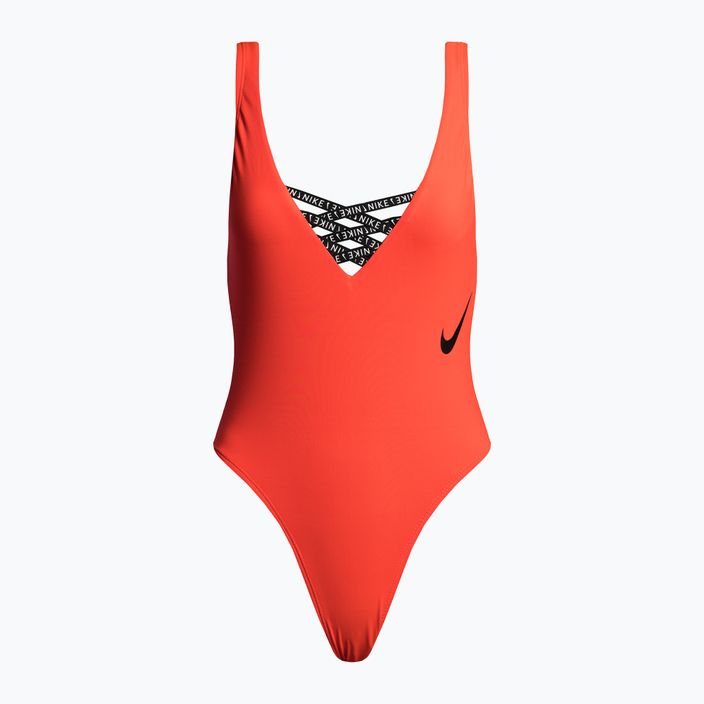 Nike Sneakerkini U-Back dámske jednodielne plavky oranžové NESSC254-631