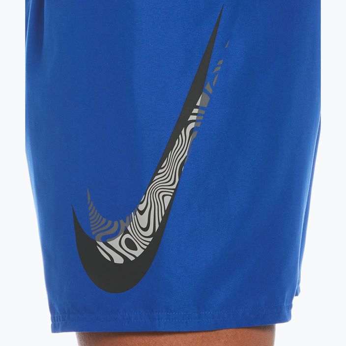 Pánske plavecké šortky Nike Liquify Swoosh 5" Volley modré NESSC611-494 3