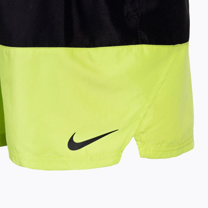 Pánske plavecké šortky Nike Split 5" Volley čierno-zelené NESSB451-312 4
