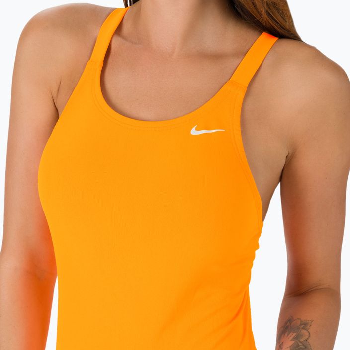 Nike Hydrastrong Solid Fastback dámske jednodielne plavky oranžové NESSA001-825 4