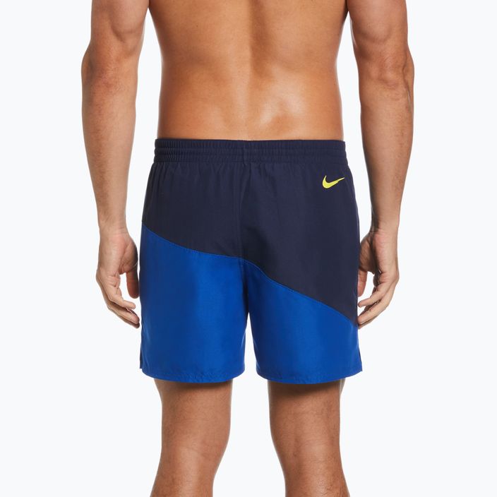 Pánske plavecké šortky Nike Block Swoosh 5" Volley navy blue NESSC492 4