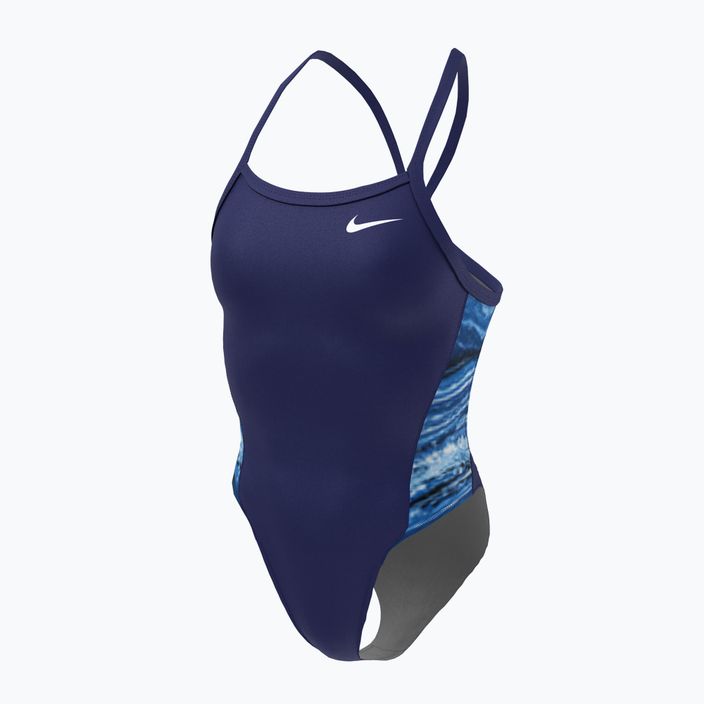 Dámske jednodielne plavky Nike Multiple Print Racerback Splice One navy blue NESSC051-440 6